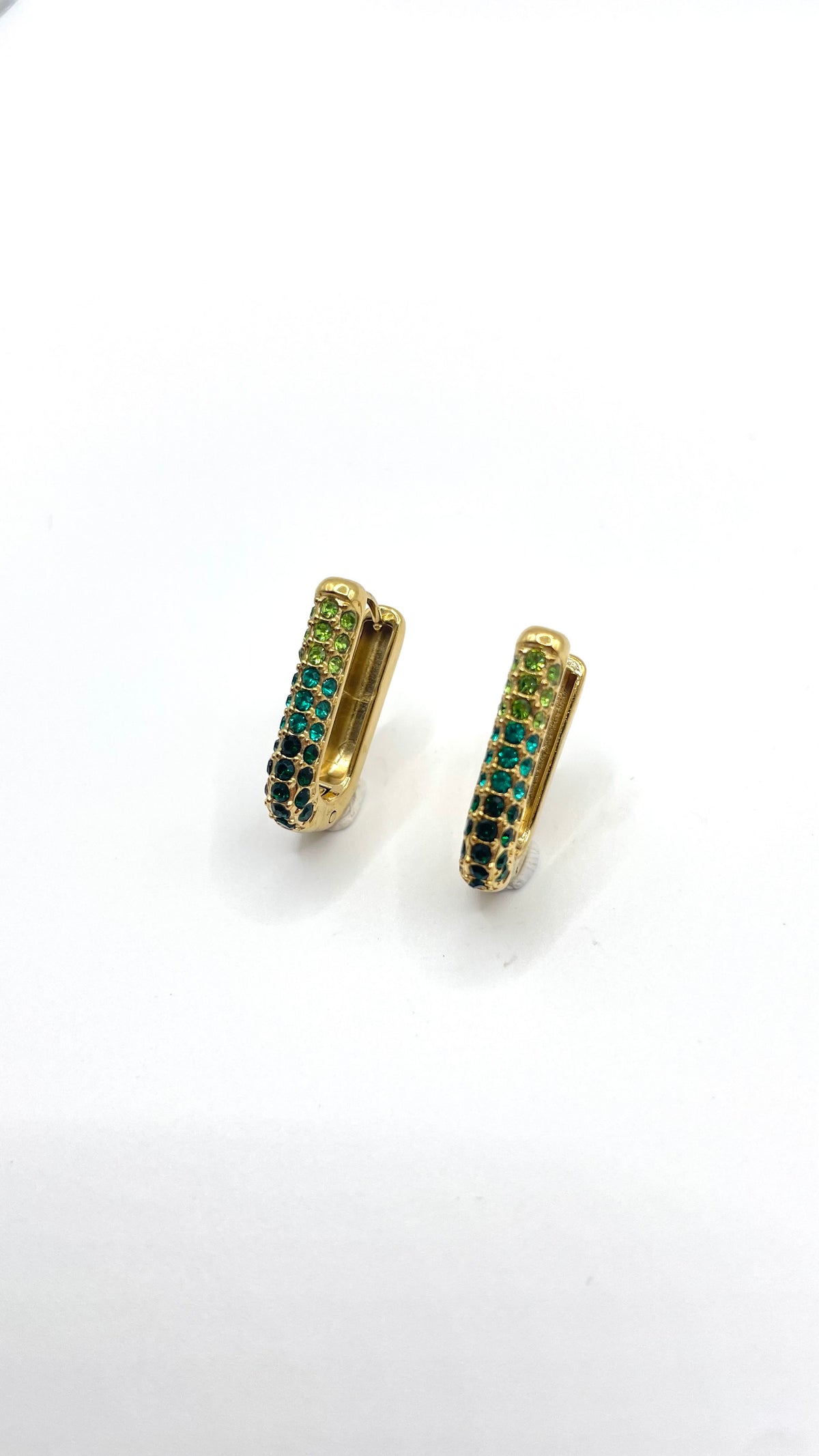 Orecchini GOLDEN FRAME GREEN