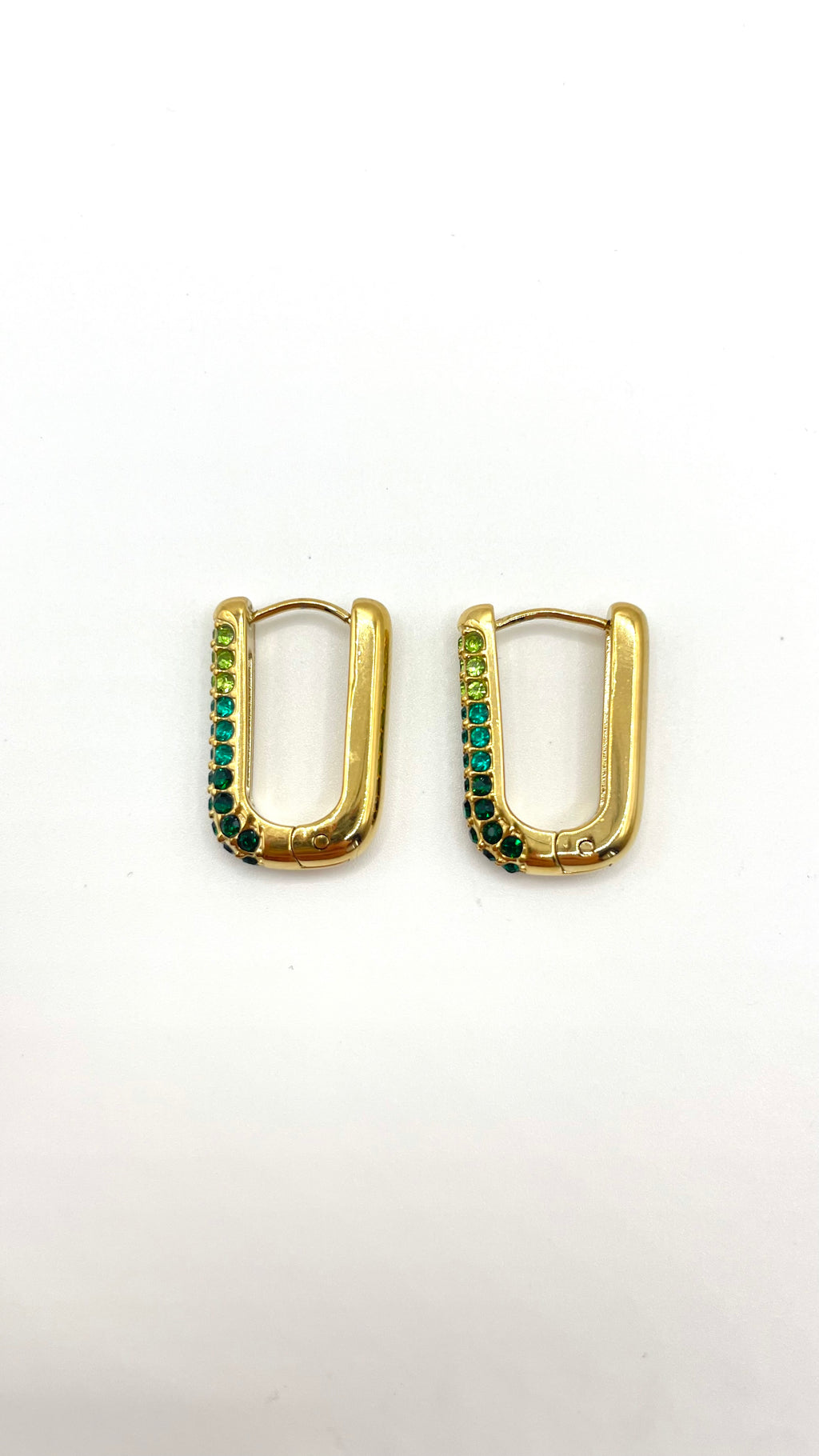 Orecchini GOLDEN FRAME GREEN